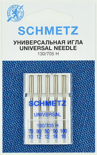 Иглы Schmetz универсальные (70x1, 80x2, 90x1, 100х1), 5 шт в Альметьевске
